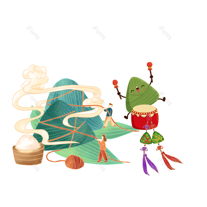 端午图片,插画元素,龙舟PNG,粽子免抠素材